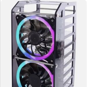 COPY - 8 Layer Acrylic Cluster Case Rack Tower w/ Cooling Fan  Raspberry Pi 4 3…